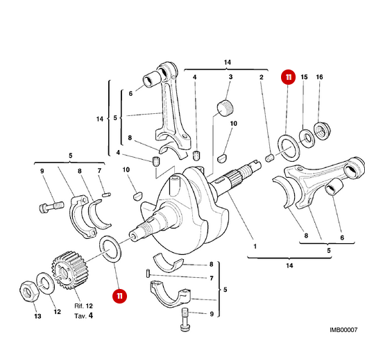 Crankshaft Shim Washer 50X35X2.5 NEW - Ducati