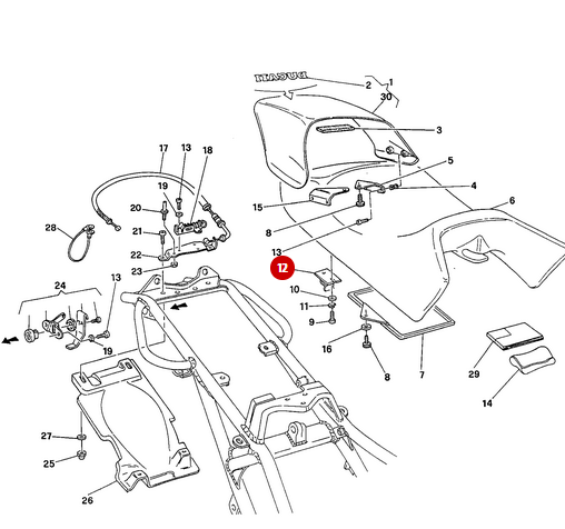 NEW Seat Lock - Ducati