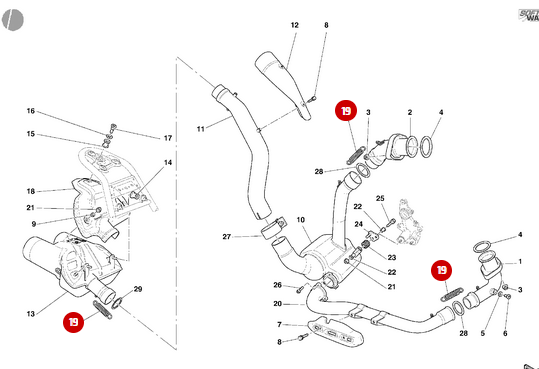 Ressort D'echappement NEUF - Ducati