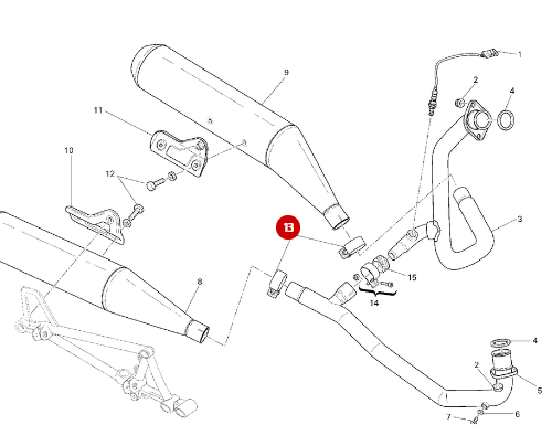 Exhaust Clamp NEW - Ducati