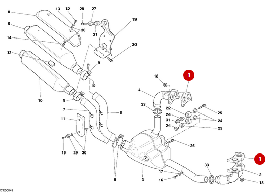 NEW Exhaust Gasket - Ducati