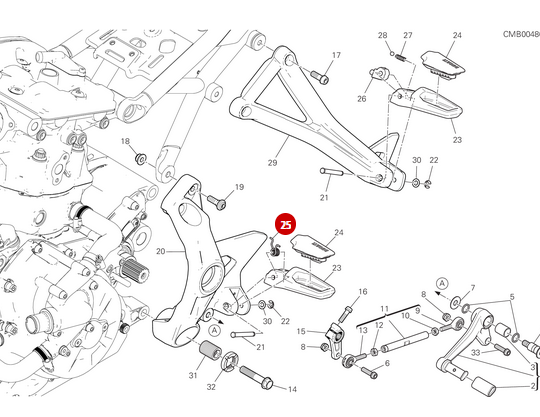 Footpeg Spring NEW - Ducati