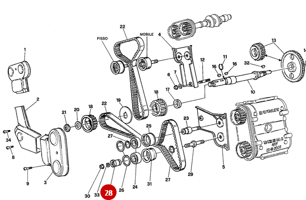 Eccentric Chain Adjuster NEW - Ducati