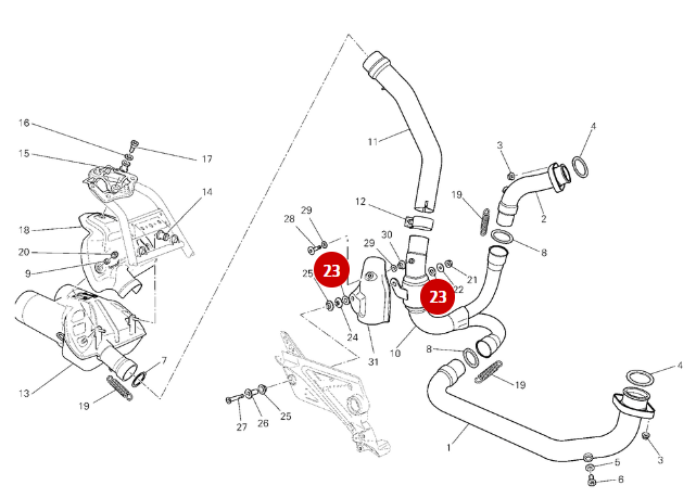 Heat Shield Washer NEW - Ducati