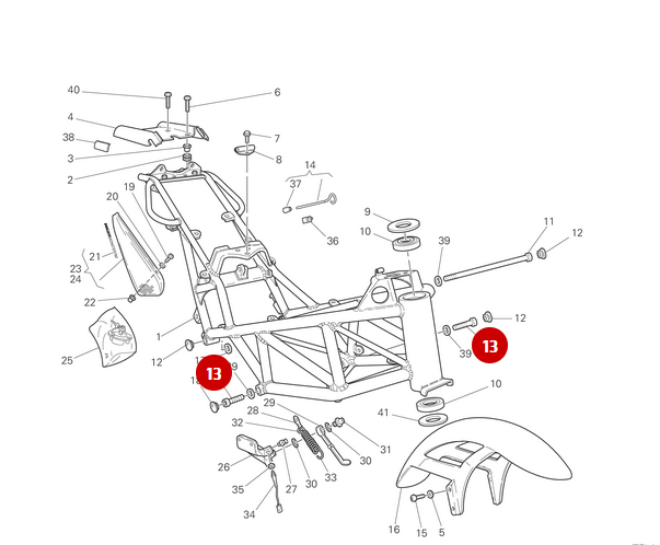 Screw Tcei M10X1.5X45 NEW - Ducati