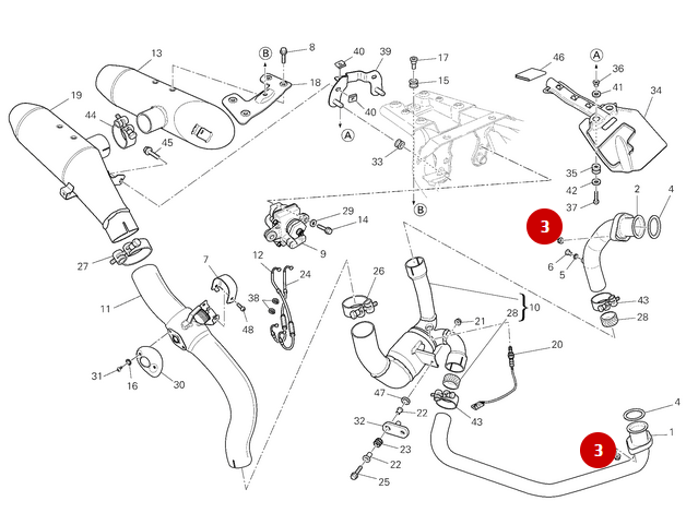 Exhaust Stud Nut M8 NEW - Ducati