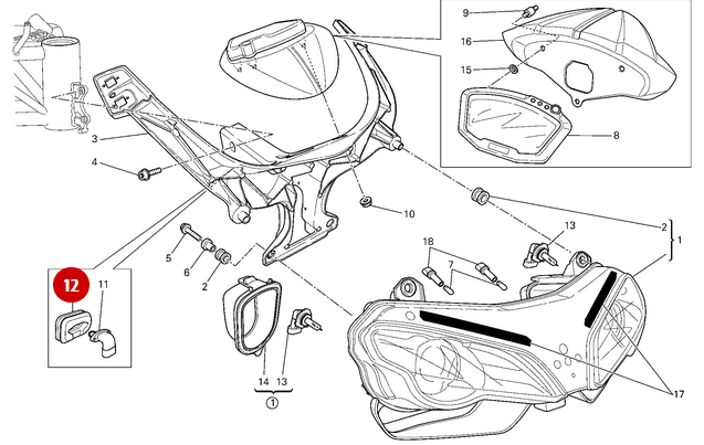 Sensor Bracket NEW - Ducati