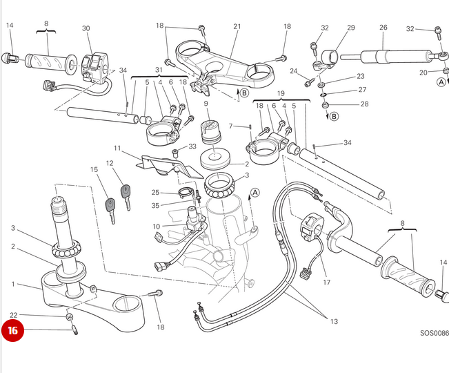 Stop Screw Direction NEW - Ducati