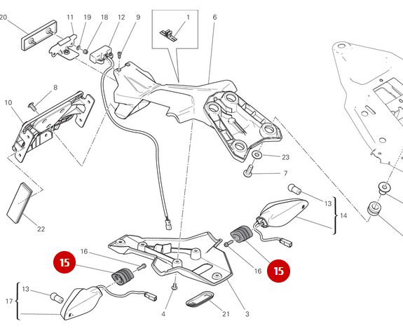 Entretoise Clignotant NEUVE - Ducati