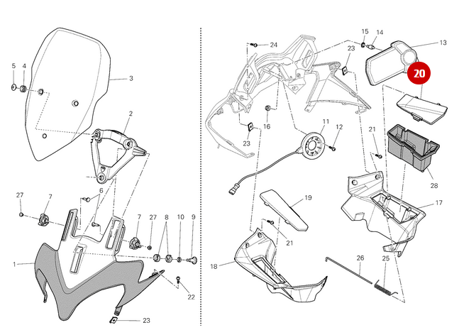 Right Side Cover NEW - Ducati
