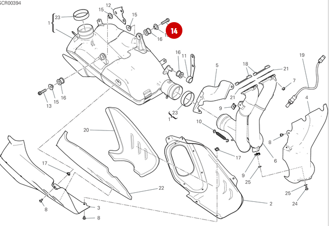 New M8x35 Titanium Screw - Ducati
