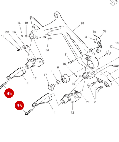 New Tceif M8X20 - Ducati