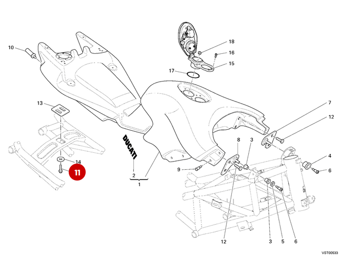 New M6 screw - Ducati