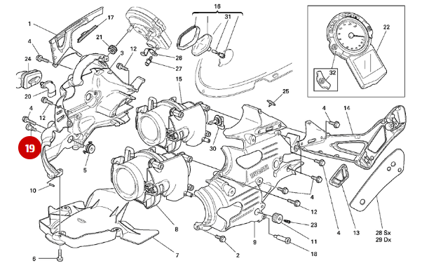 NEW Right Headlight Bracket - Ducati