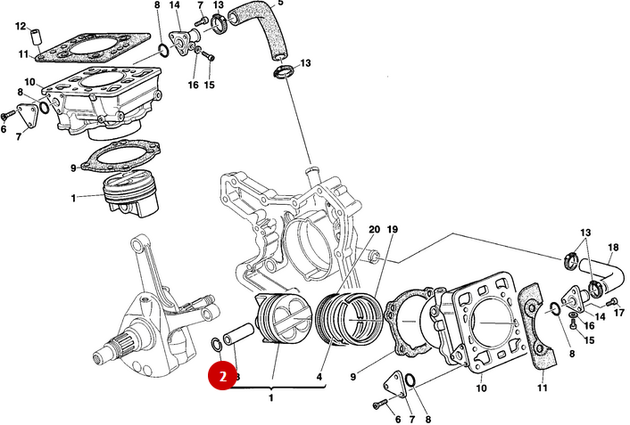 NEW Piston Pin Circlips - Ducati
