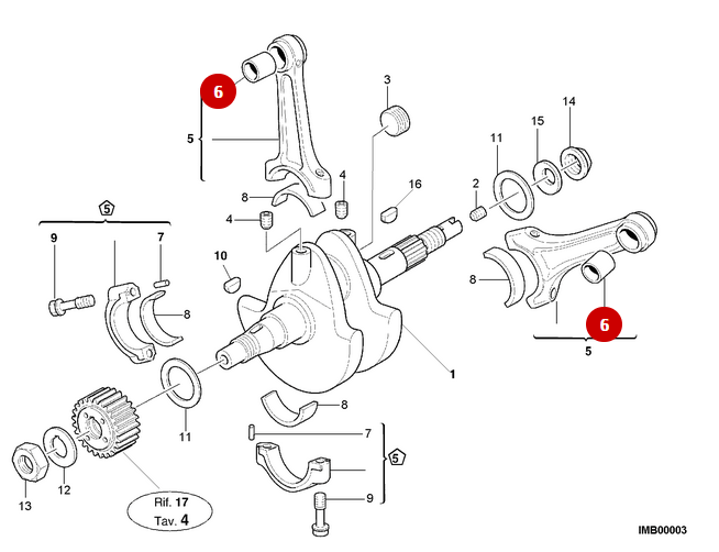 Bague Pied De Bielle NEUVE - Ducati