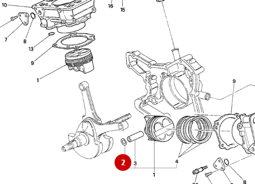 Piston Pin Circlip NEW - Ducati