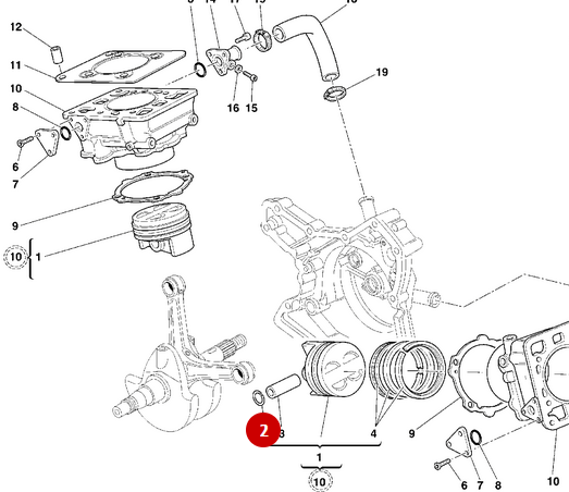 New Piston Pin Circlips - Ducati