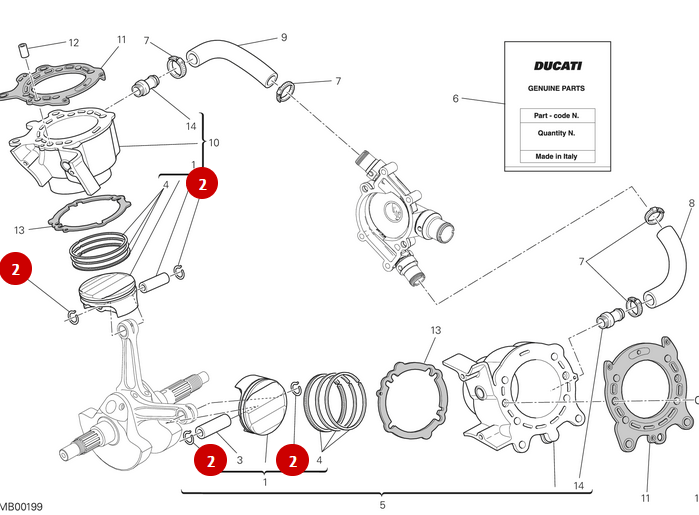 NEW Piston Pin Circlips - Ducati