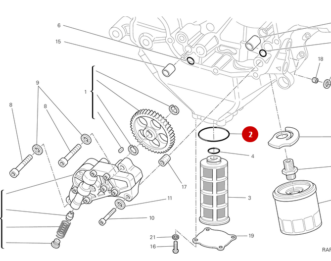 New Strainer O-Ring - Ducati