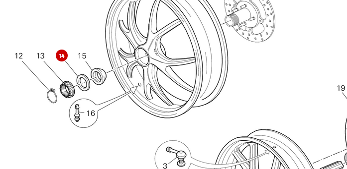NEW Wheel Nut Washer - Ducati