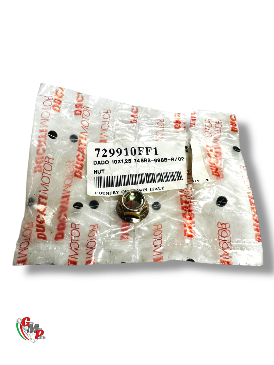 Flange Nut M10X1.25 Bichromate NEW - Ducati