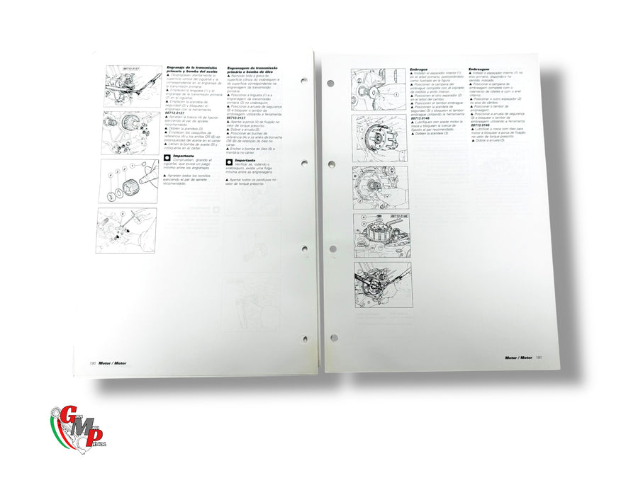Workshop Manual 600 750 2001 French/German NEW - Ducati