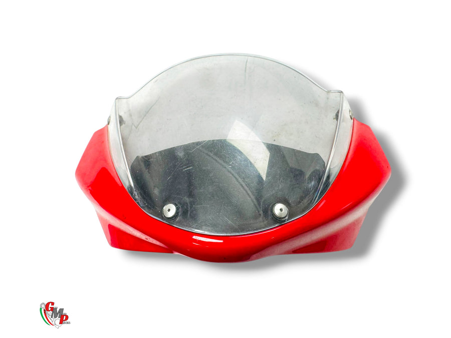 Red Fork Head Fairing with Bubble - Ducati
