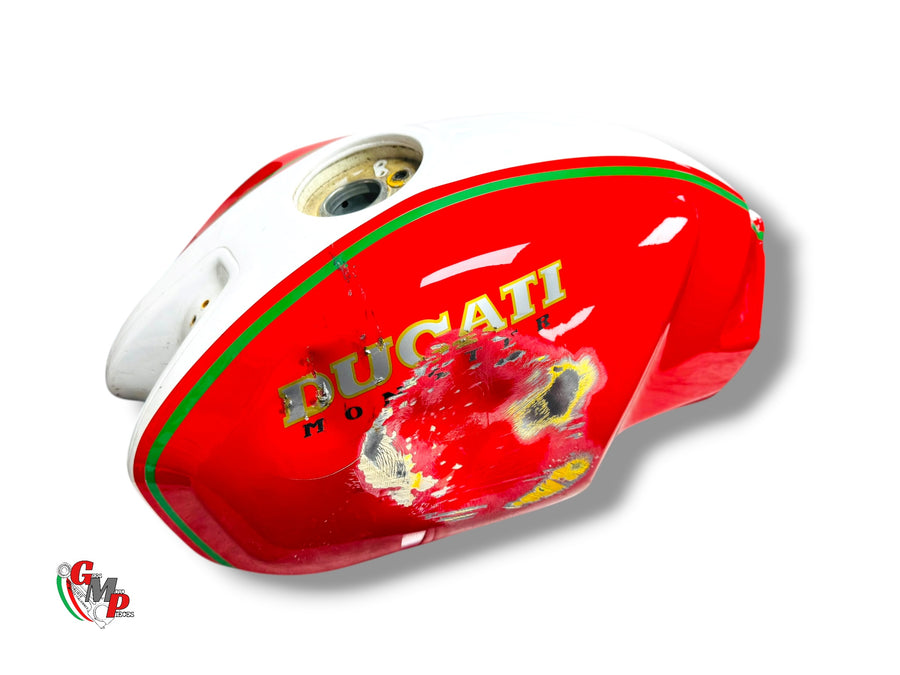 Fuel Tank Red White Stripe - Ducati