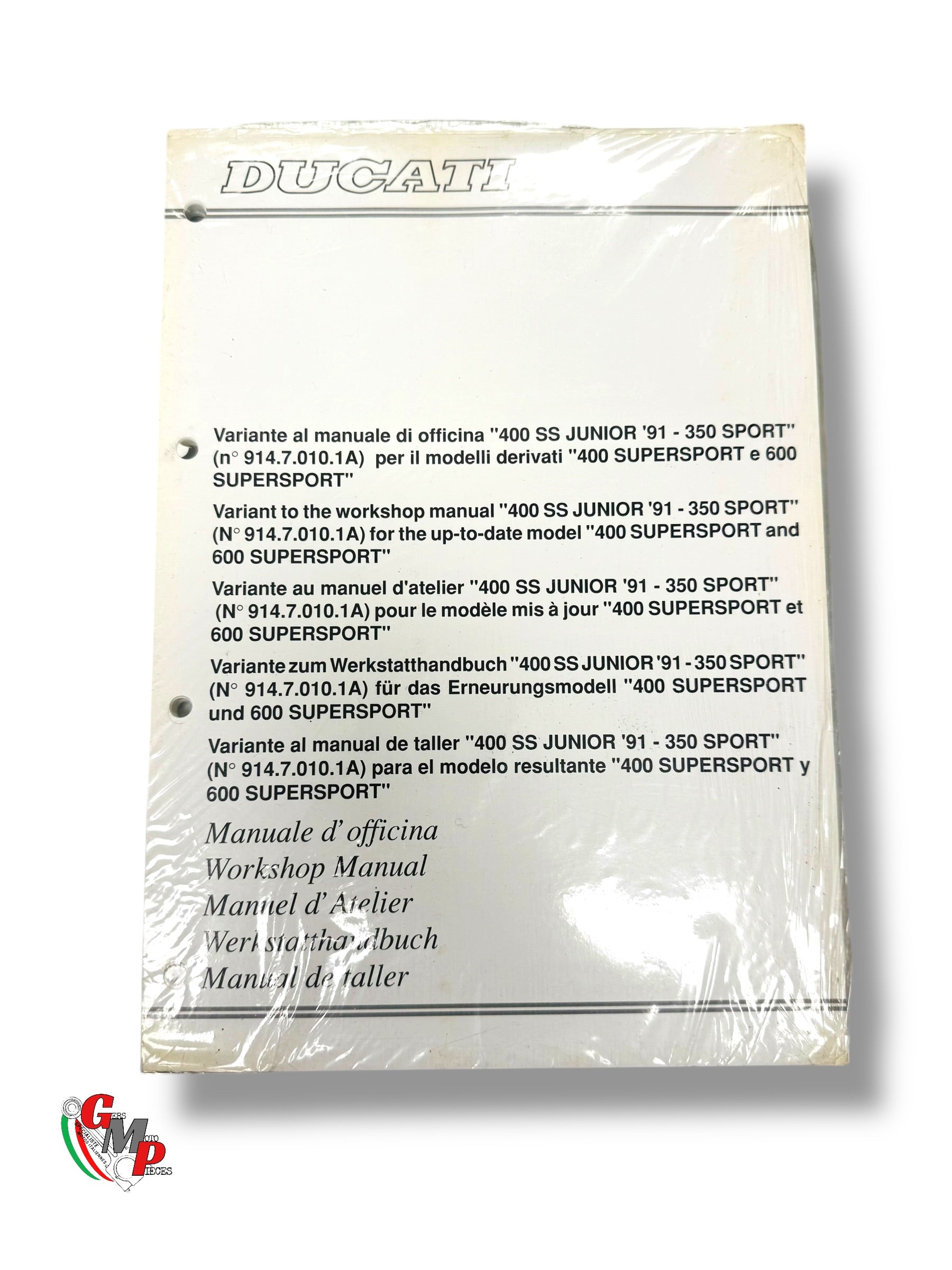 Workshop Manual Extension 350 400 SS 1991 French/English NEW - Ducati