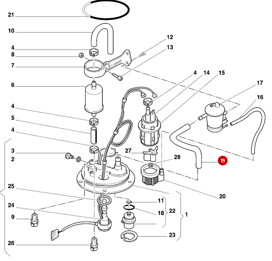 NEW Fuel pump hose - Ducati