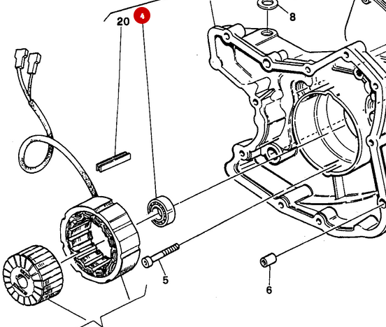 Roulement carter alternateur NEUF - Ducati