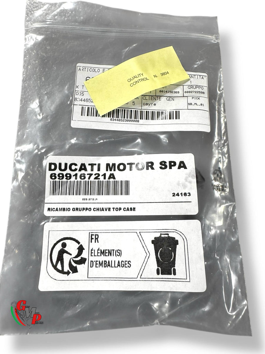 Barrel lock support kit for top case - Ducati