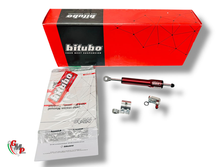 New BITUBO Racing steering damper kit red - Ducati