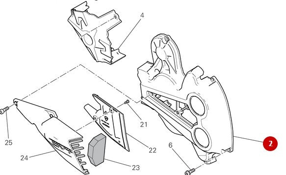Horizontal belt outer cover - Ducati