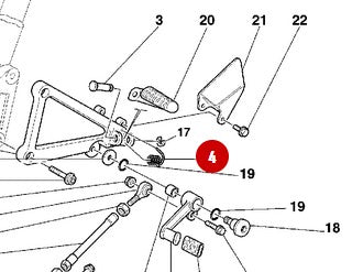 Rear Brake Pedal Spring - Ducati