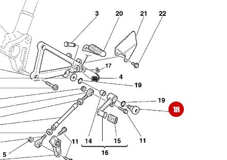 Gear Selector Screw - Ducati