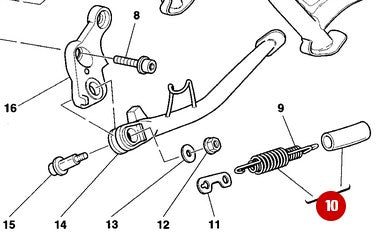 Ressort extérieur béquille latérale NEUF - Ducati
