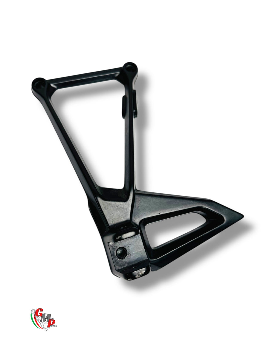 Passenger left footrest plate black - Ducati