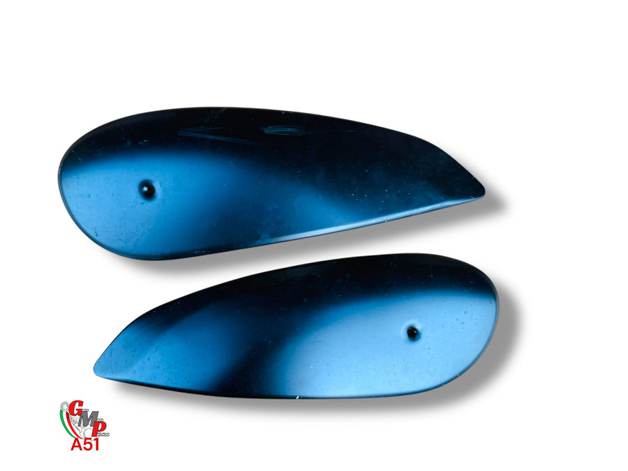 Pair of matte black aluminum fuel tank scoop covers - Ducati