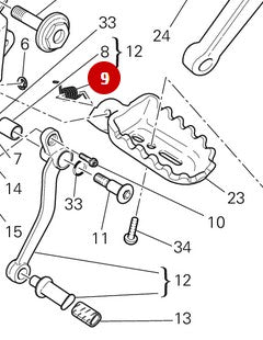 Footpeg Spring NEW - Ducati