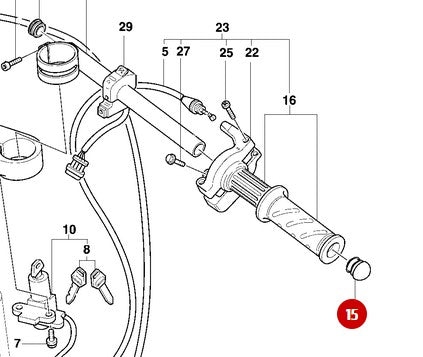 Embout de Guidon NEUF - Ducati