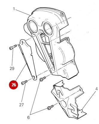 Convoyeur air droit vertical cache courroie - Ducati