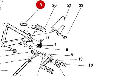 Pivot Footrest NEW - Ducati Desmosedici SportClassic SF SBK 1098 1198 1199 1299 748 749 848 899 916 959 996 998 999 SS cor finale