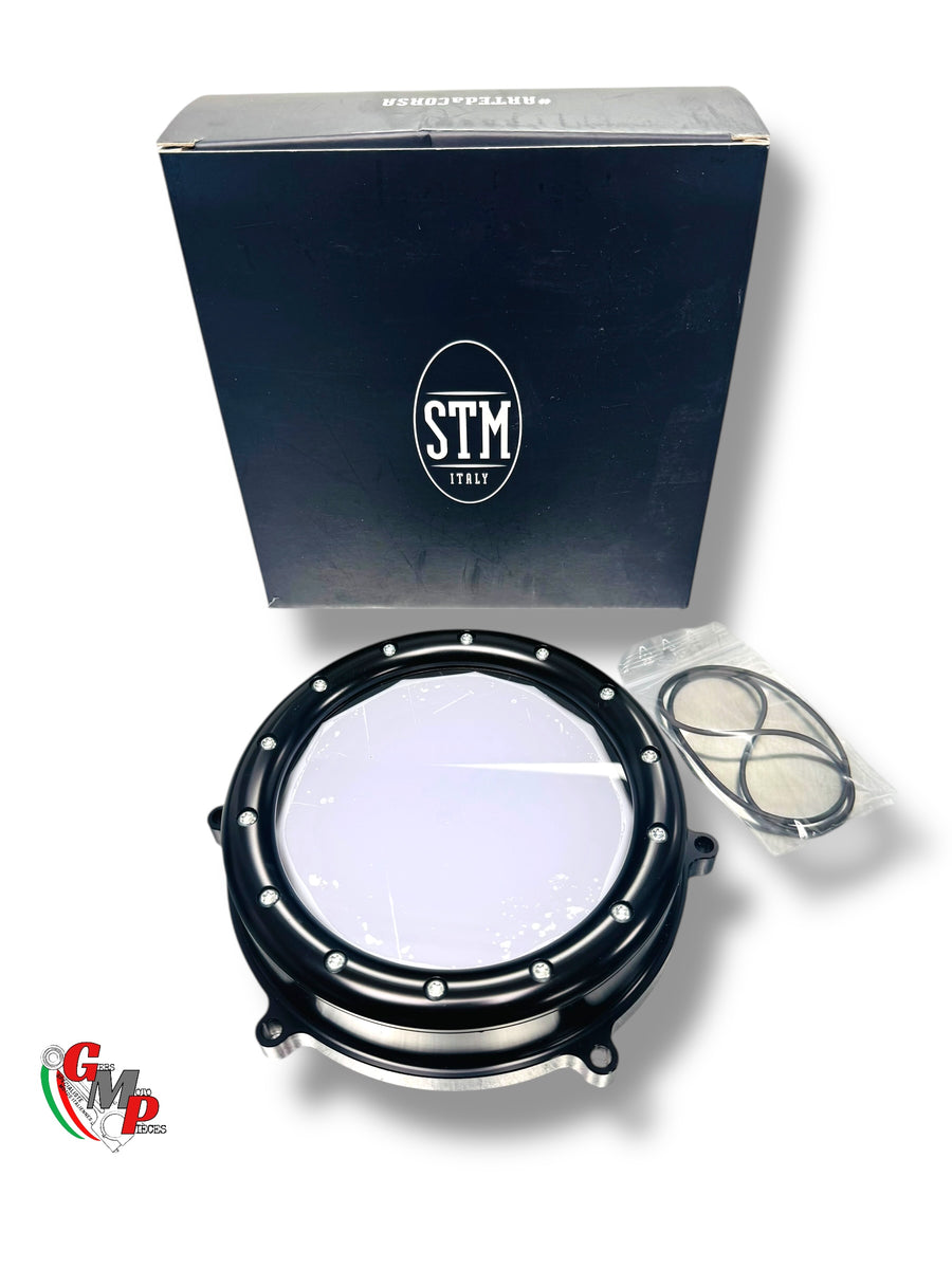 STM Transparent Black Clutch Cover NEW - Ducati