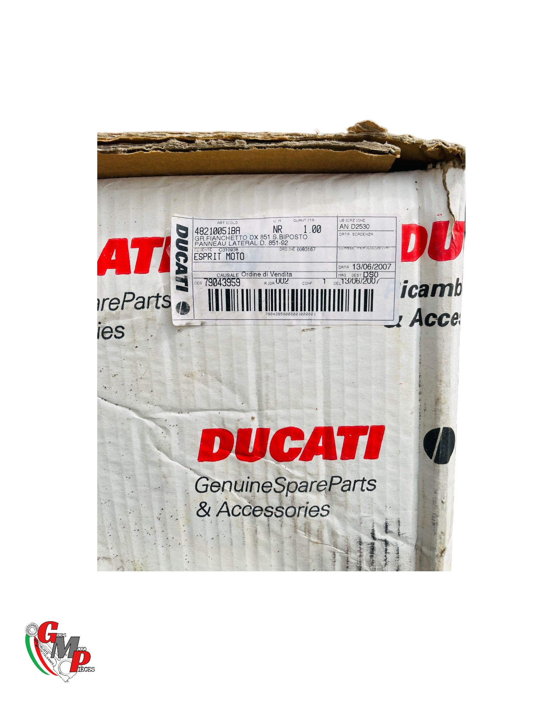 Carénages arrière droit NEUF rouge - Ducati