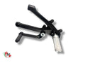 Left Front Footrest Plate Black Complete - Ducati