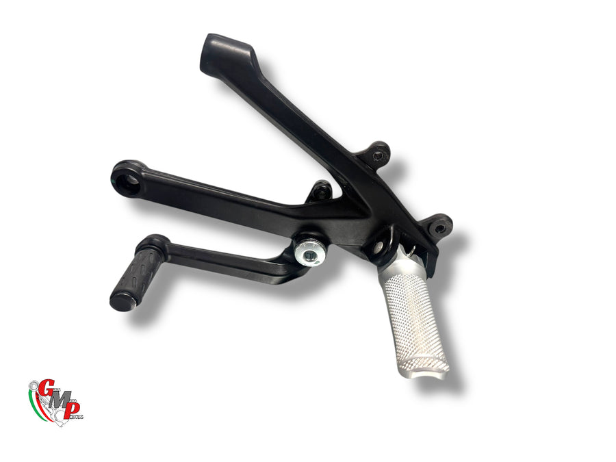 Left Front Footrest Plate Black Complete - Ducati