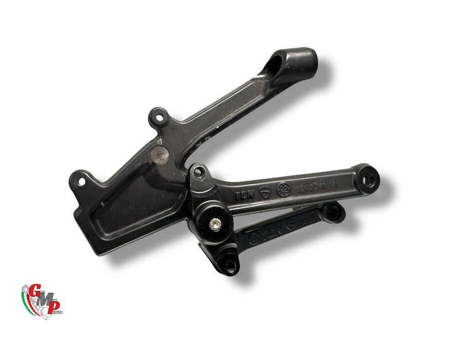 Left Front Footrest Plate Black Complete - Ducati