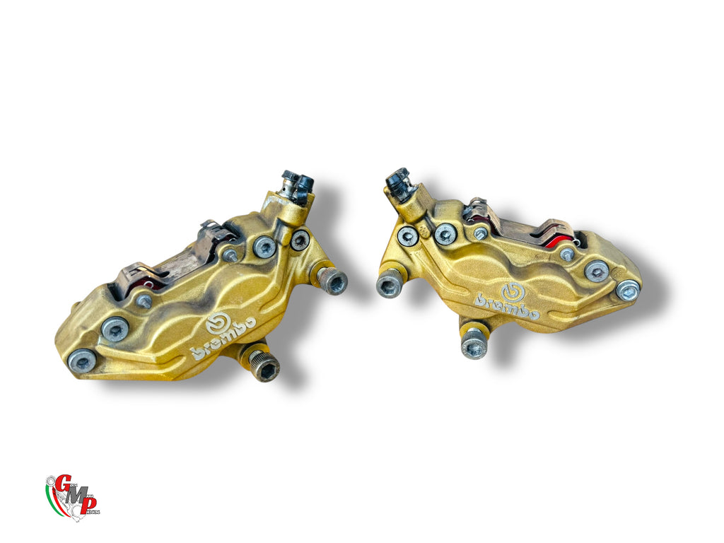 Pair of Brembo P4 34/0 Calipers 65mm Center Distance - Ducati M 1000 400 620 750 800 900 ST2 ST4 SBK 748 916 SS 1000 750 80 900 final horn